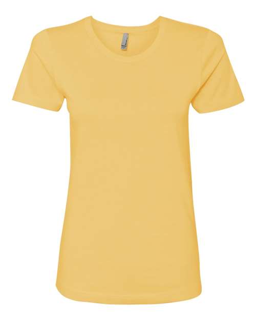 Next Level Women’s Cotton T-Shirt - Next Level 3900 Banana Cream XS Short Sleeve T-Shirts