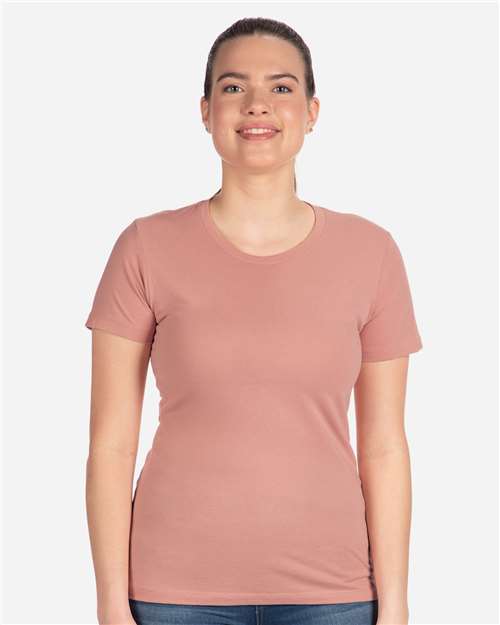 Next Level Women’s Cotton T-Shirt - Next Level 3900 Desert Pink XS Short Sleeve T-Shirts