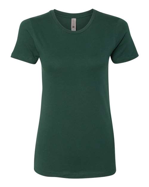 Next Level Women’s Cotton T-Shirt - Next Level 3900 Forest Green XS Short Sleeve T-Shirts