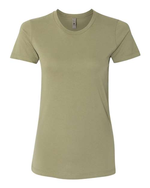 Next Level Women’s Cotton T-Shirt - Next Level 3900 Light Olive XS Short Sleeve T-Shirts