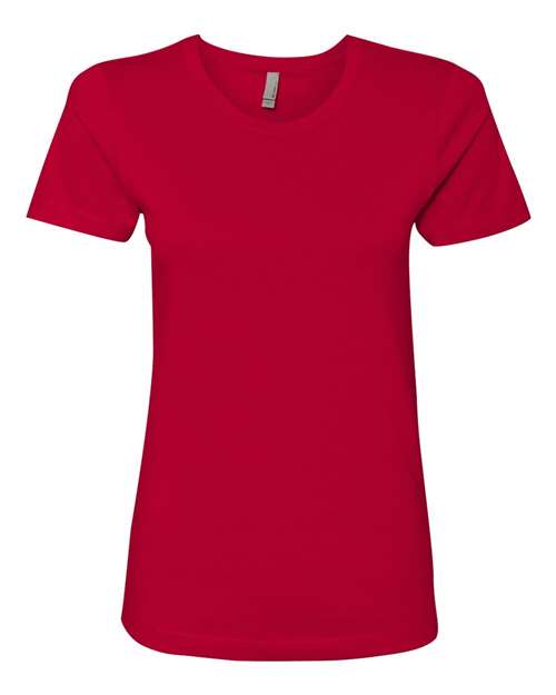 Next Level Women’s Cotton T-Shirt - Next Level 3900 Red XS Short Sleeve T-Shirts