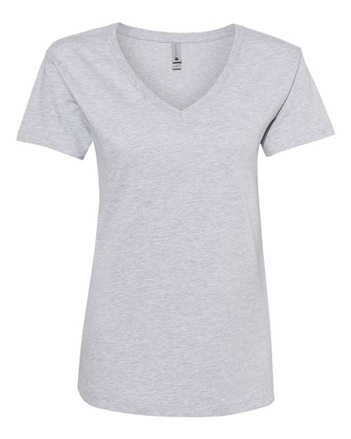 Next Level Women’s Cotton V - Neck T-Shirt - Next Level 3940 Heather Grey XS Short Sleeve T-Shirts