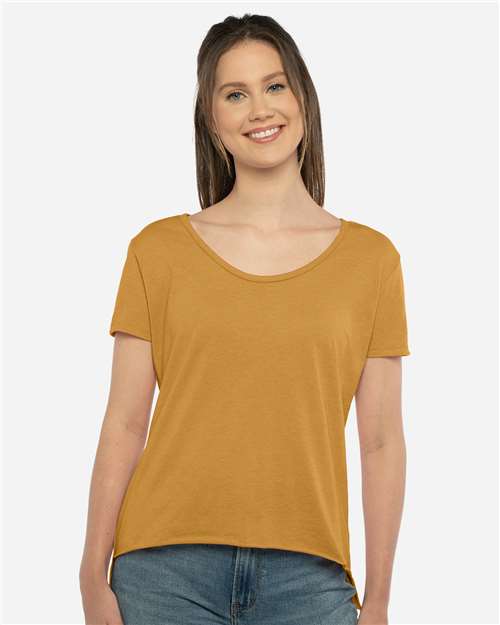 Next Level Women's Festival Scoop Neck T-Shirt - Next Level 5030 Antique Gold XS Short Sleeve T-Shirts