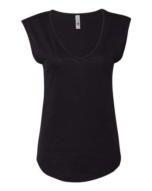 Next Level Women's Festival Sleeveless Deep V - Neck T-Shirt - Next Level 5040 Black XS Tank Top