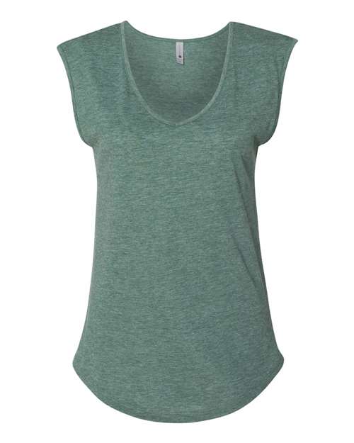 Next Level Women's Festival Sleeveless Deep V - Neck T-Shirt - Next Level 5040 Royal Pine XS Tank Top