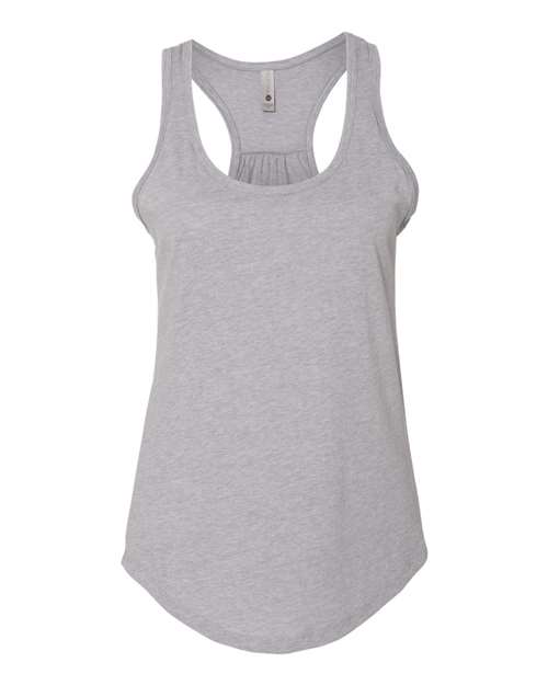 Next Level Women's Gathered Racerback Tank - Next Level 6338 Heather Grey XS