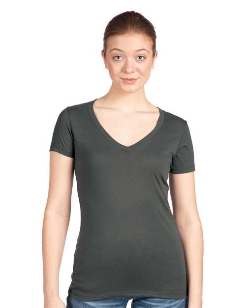 Next Level Women's Ideal V - Neck T-Shirt - Next Level 1540 Dark Grey XS Short Sleeve T-Shirts