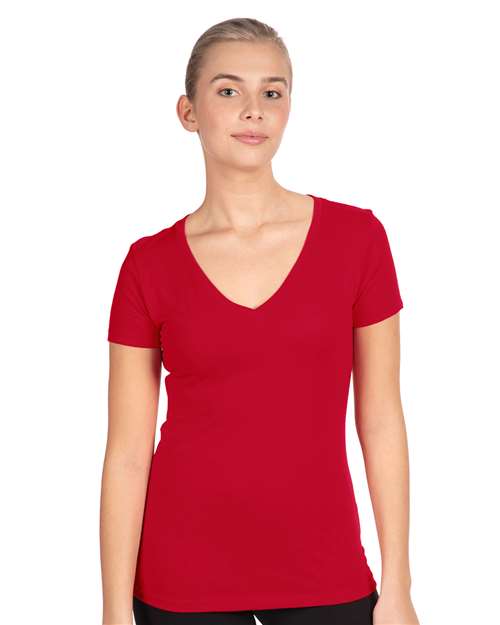 Next Level Women's Ideal V - Neck T-Shirt - Next Level 1540 Red XS Short Sleeve T-Shirts
