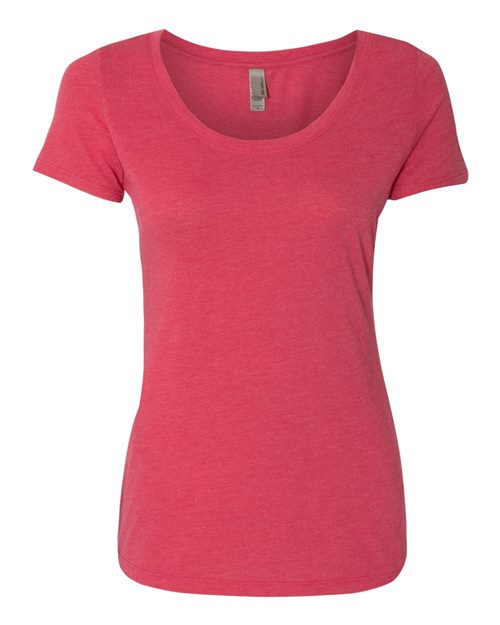Next Level Women’s Triblend Scoop Neck T-Shirt - Next Level 6730 Purple Rush M Short Sleeve T-Shirts