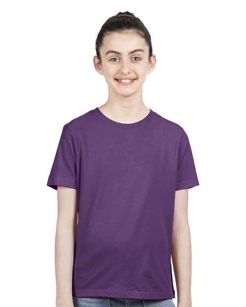 Next Level Youth Cotton T-Shirt - Next Level 3310 Purple Rush XS Short Sleeve T-Shirts