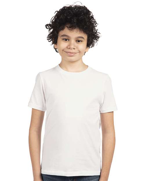 Next Level Youth Cotton T-Shirt - Next Level 3310 White XS Short Sleeve T-Shirts