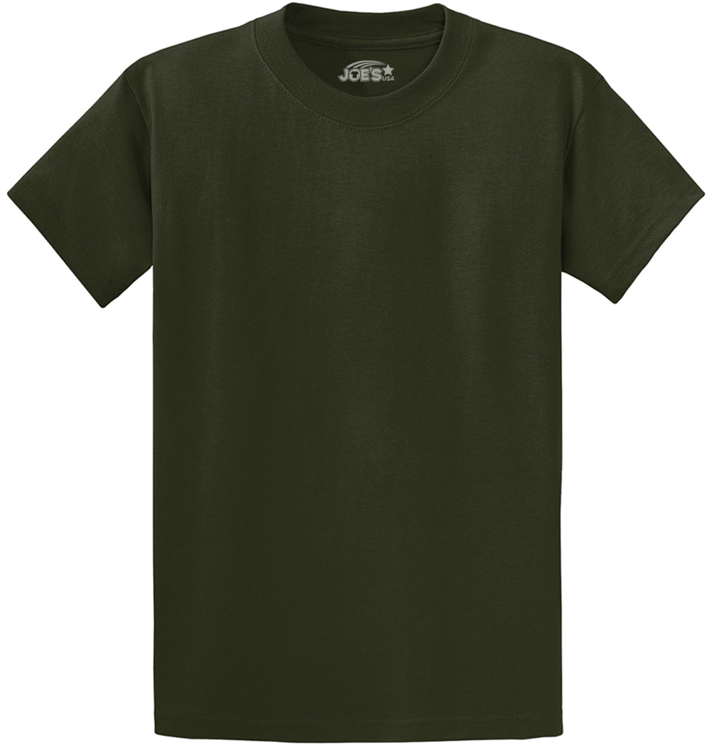 Joe's USA Mens Heavyweight Wholesale 6.1-ounce, 100% Cotton T-Shirt - Olive - JUSA T-Shirts Joe's USA Olive S