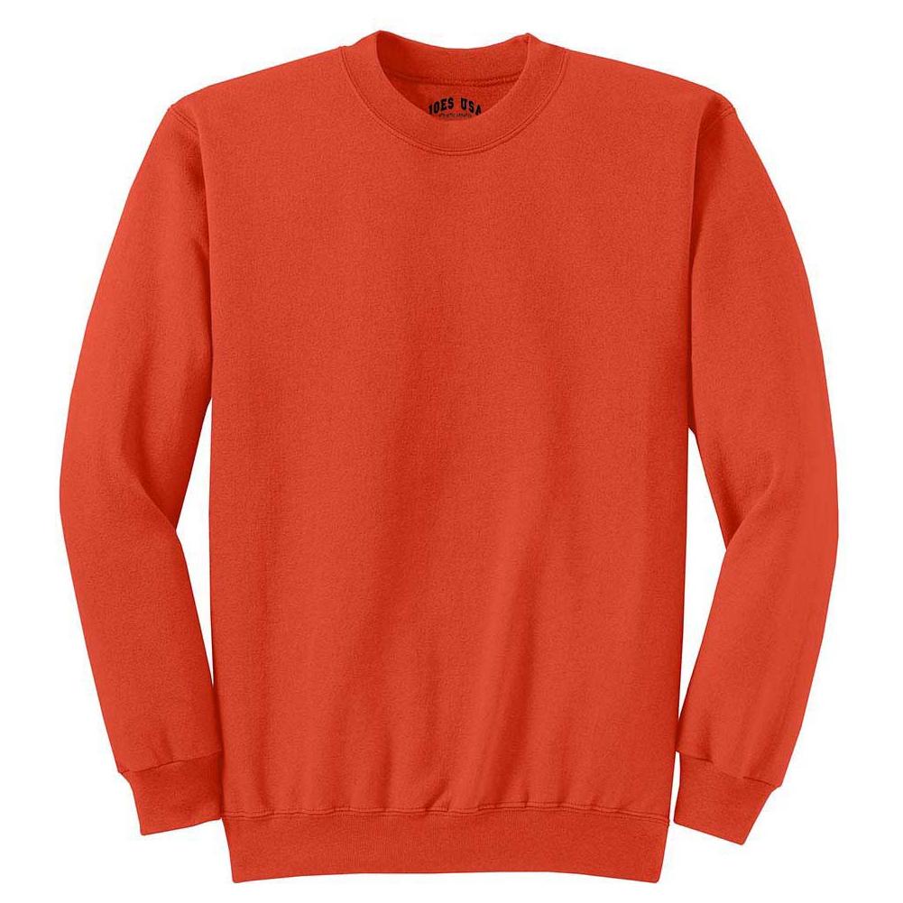 Joe's USA Men's Essential Fleece Crewneck Sweatshirt Joe's USA Small Orange