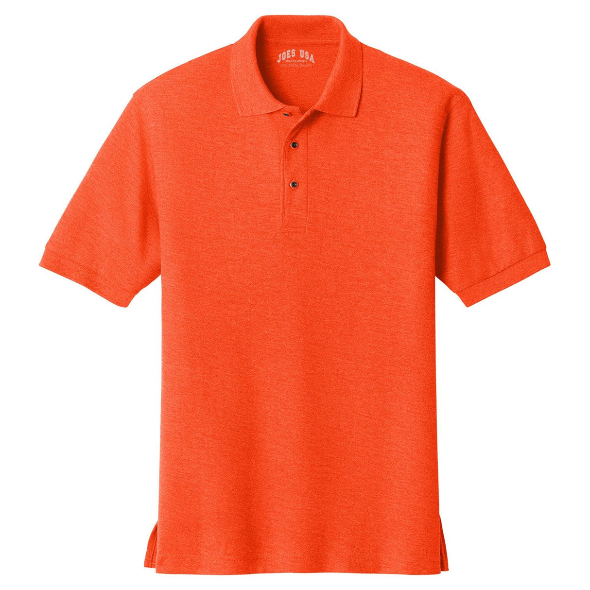 Mens Classic Silk Touch Polo Shirts in 36 Colors and Sizes: XS-6XL-Orange Polos/Knits Joe's USA Orange X-Small
