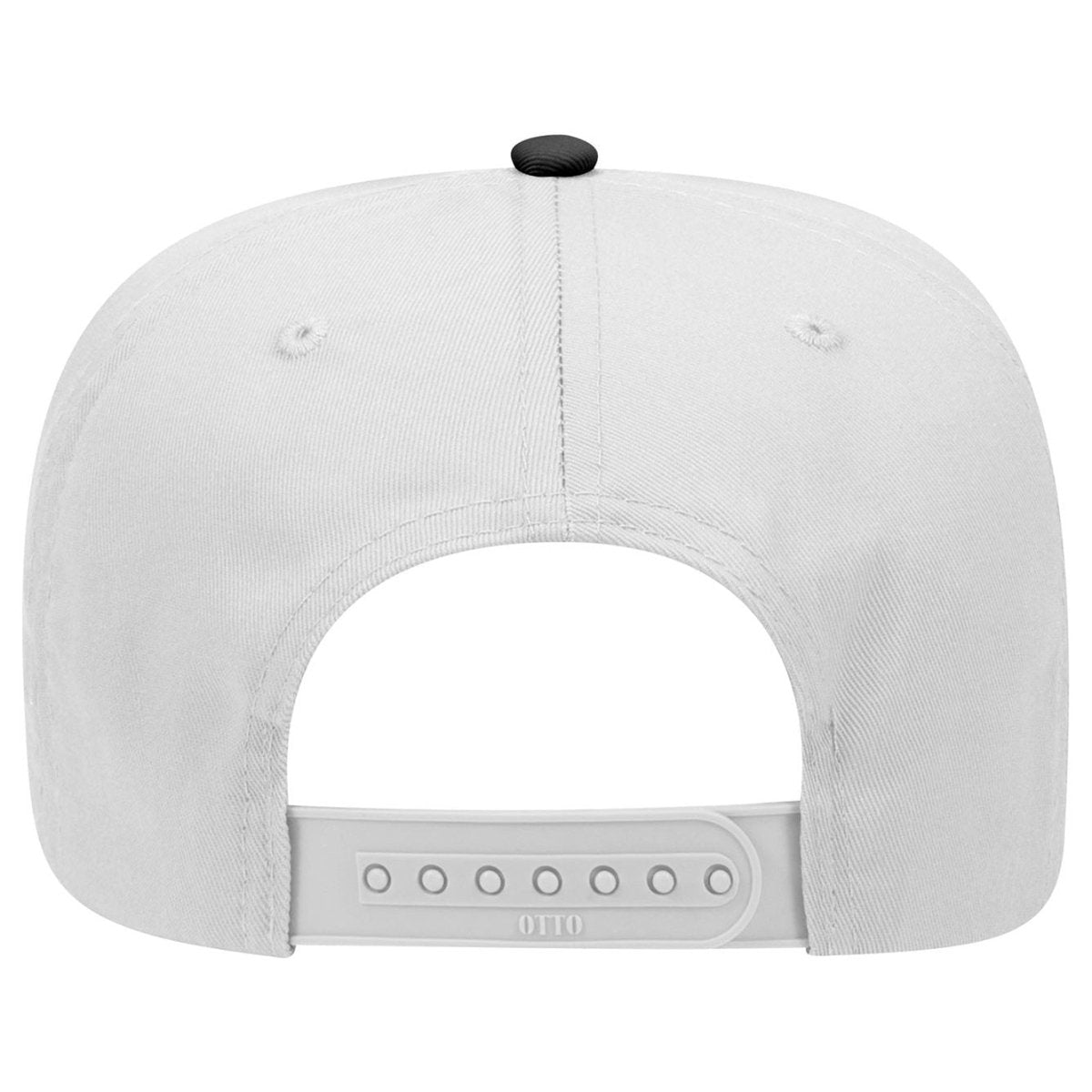 Otto Cap 31 - 069 - 5 Panel, Mid Profile Baseball Cap Black / White Caps