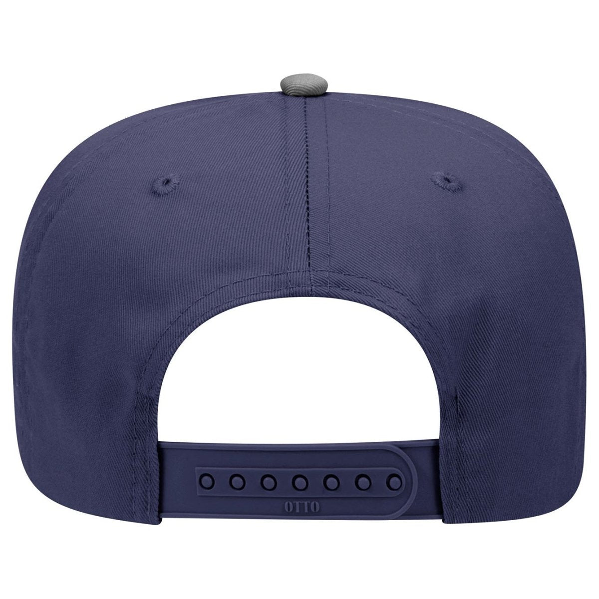 Otto Cap 31 - 069 - 5 Panel, Mid Profile Baseball Cap Gray / Navy Caps