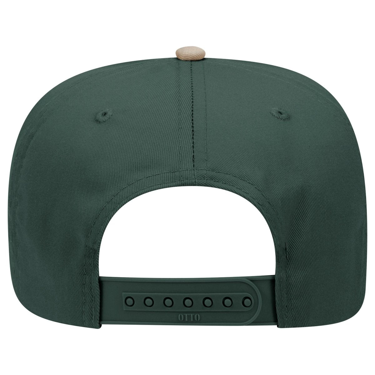 Otto Cap 31 - 069 - 5 Panel, Mid Profile Baseball Cap Khaki / Dark Green Caps