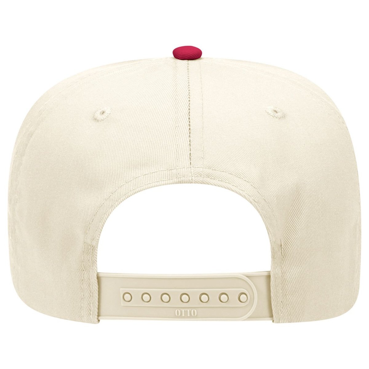Otto Cap 31 - 069 - 5 Panel, Mid Profile Baseball Cap Red / Natural Caps