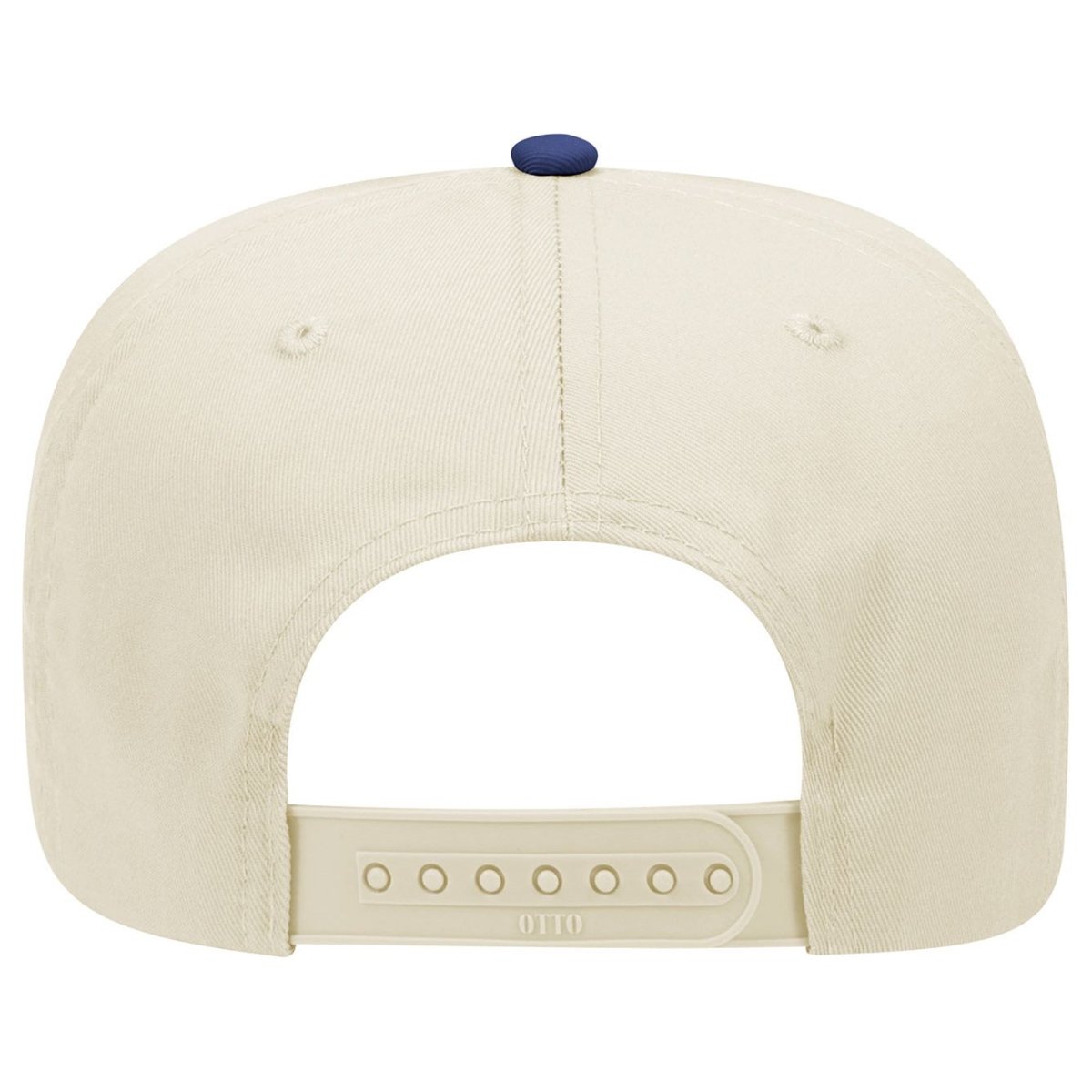 Otto Cap 31 - 069 - 5 Panel, Mid Profile Baseball Cap Royal / Natural Caps