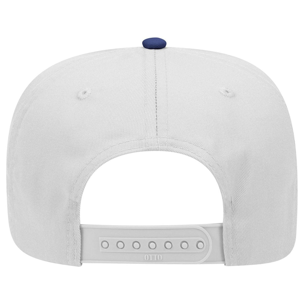 Otto Cap 31 - 069 - 5 Panel, Mid Profile Baseball Cap Royal / White Caps