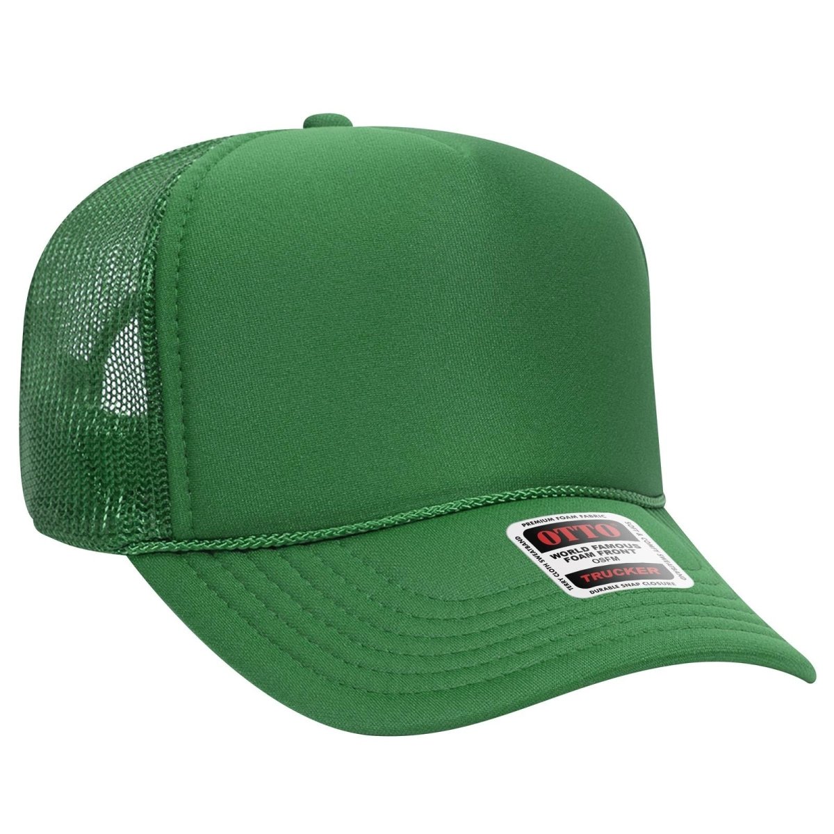 OTTO Cap 32 - 467 5 - Panel Mid - Profile Foam Trucker Hat | Wholesale Foam Snapback Kelly OSFM - Adult Hats
