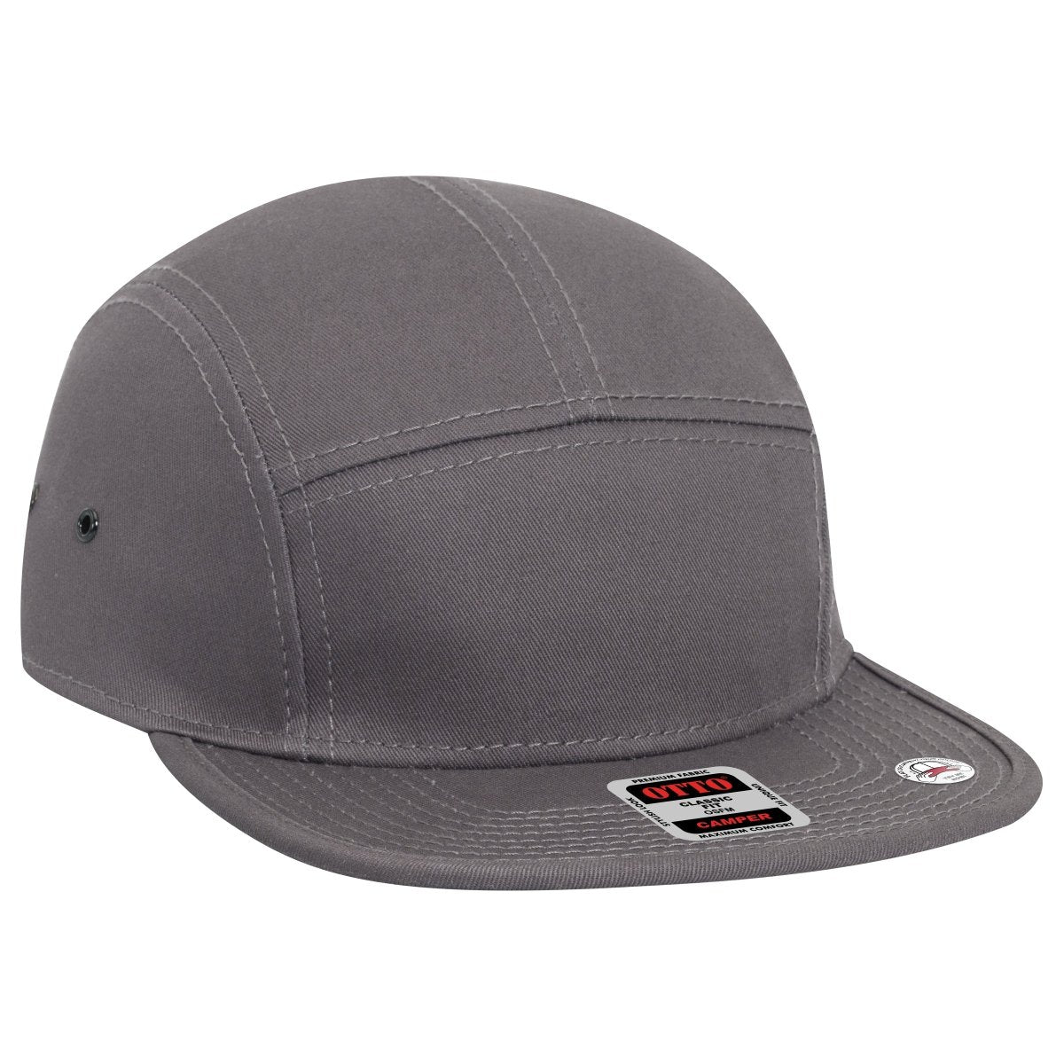 OTTO CAP 5 Panel Camper Hat OTTO 151 - 1098 Char. Gray OSFM - Adult Hats