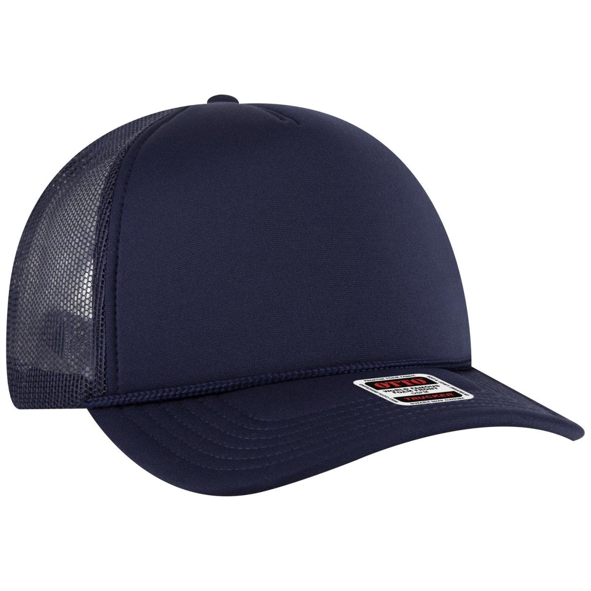 OTTO CAP 5 Panel High Crown Mesh Back Trucker Hat OTTO 3931 - 1 Navy OSFM - Adult Hats