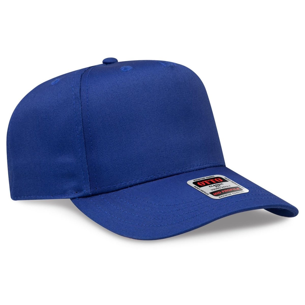 OTTO CAP 5 Panel Mid Profile Baseball Cap OTTO 31 - 069 Royal Young Adult Caps