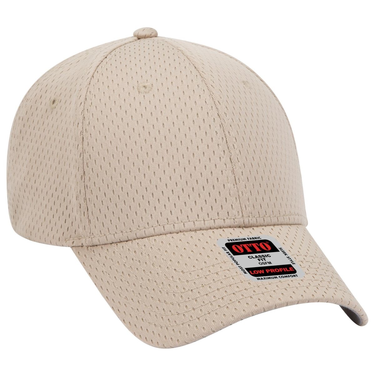 OTTO CAP 6 Panel Low Profile Baseball Cap OTTO 19 - 366 Khaki OSFM - Adult Hats