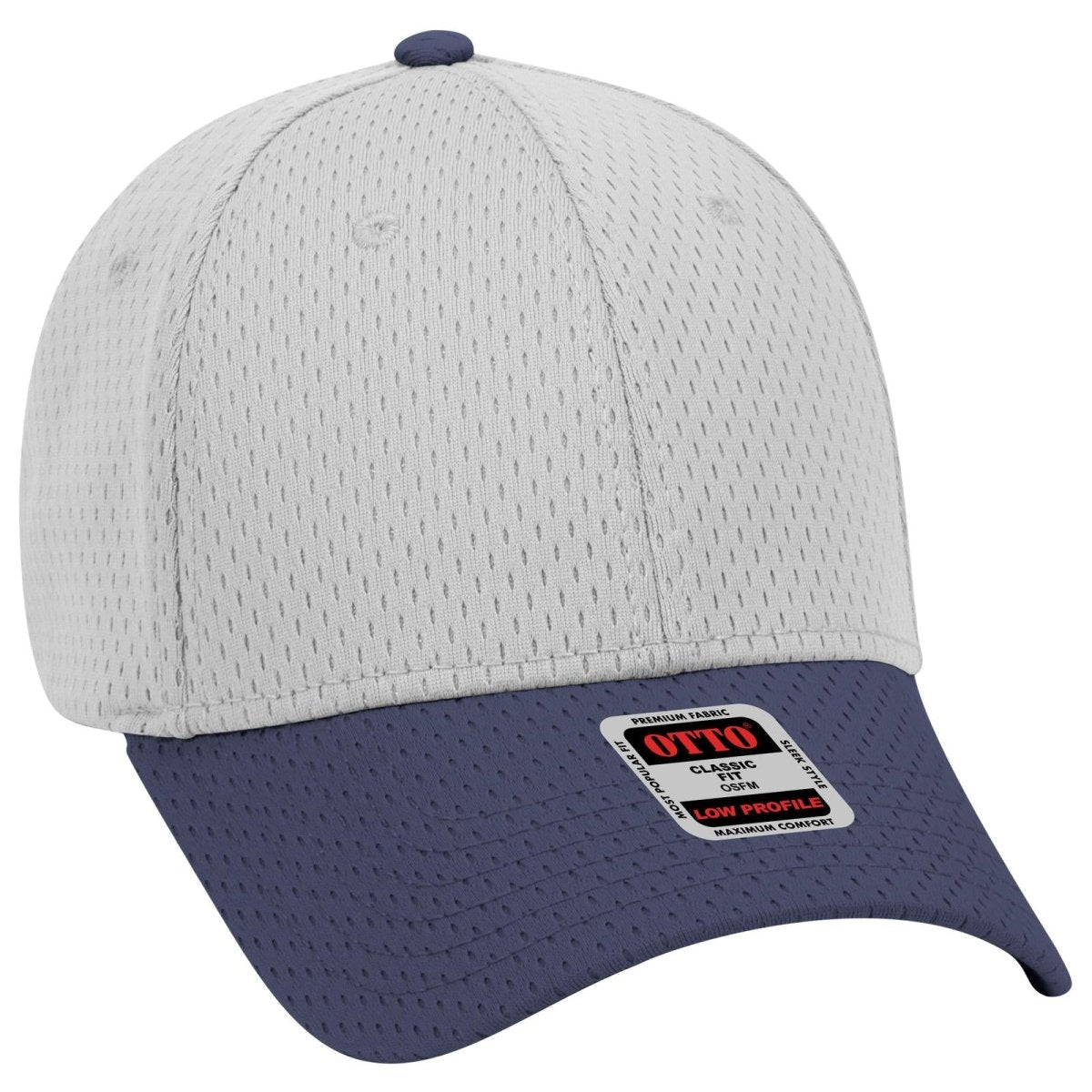OTTO CAP 6 Panel Low Profile Baseball Cap OTTO 19 - 366 Nvy/Gry OSFM - Adult Hats