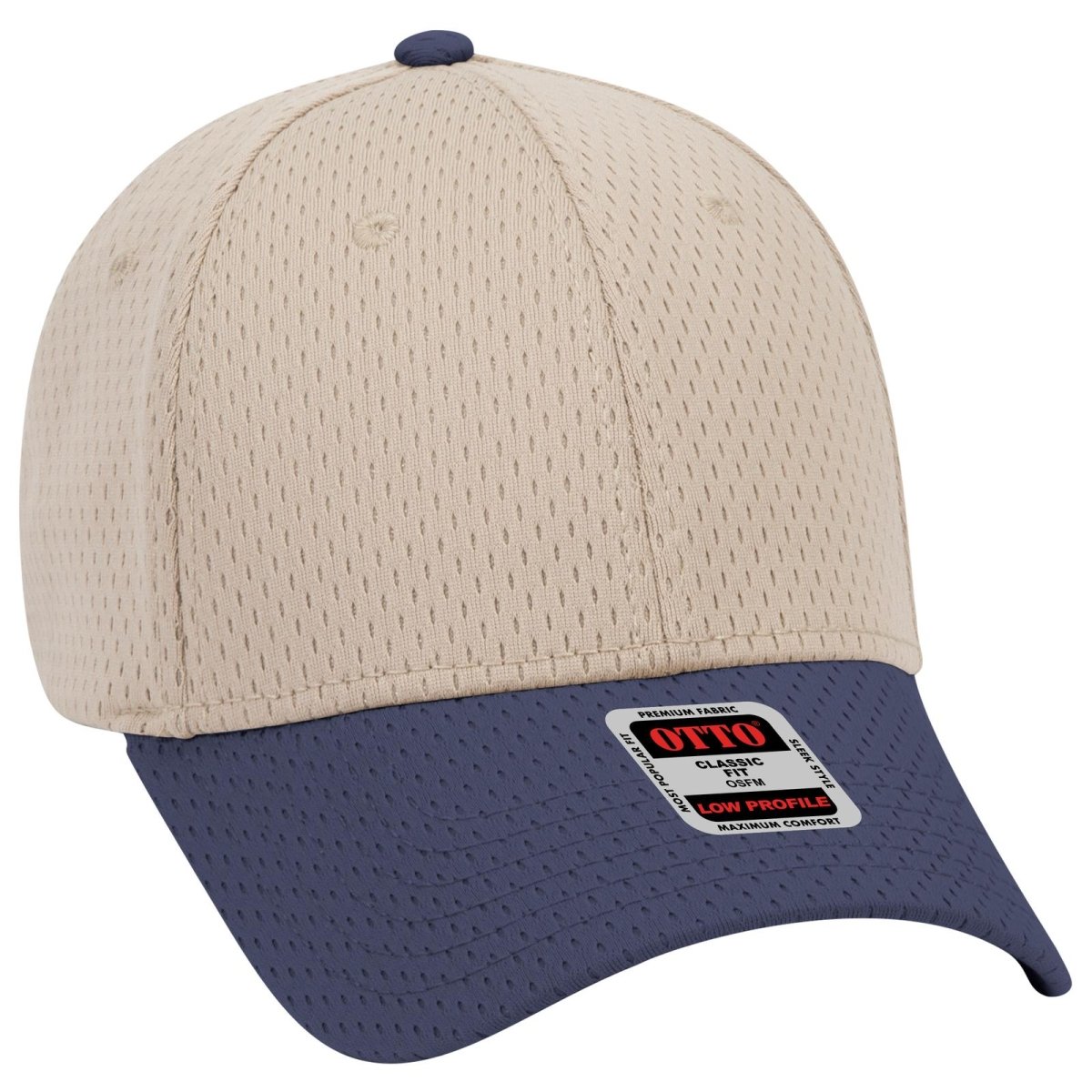 OTTO CAP 6 Panel Low Profile Baseball Cap OTTO 19 - 366 Nvy/Kha OSFM - Adult Hats