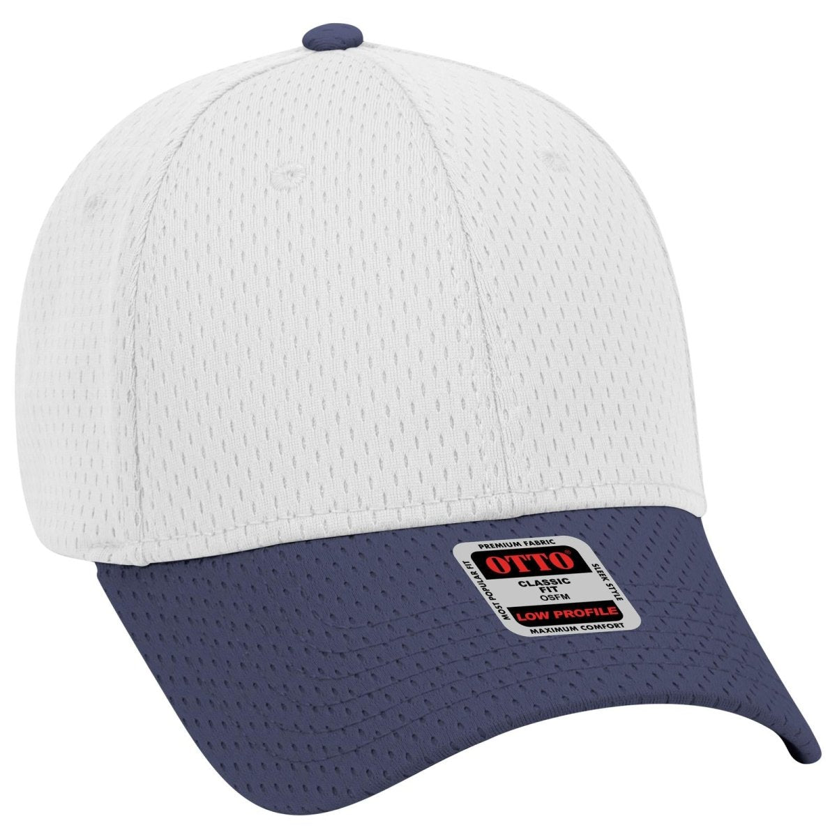 OTTO CAP 6 Panel Low Profile Baseball Cap OTTO 19 - 366 Nvy/Wht OSFM - Adult Hats