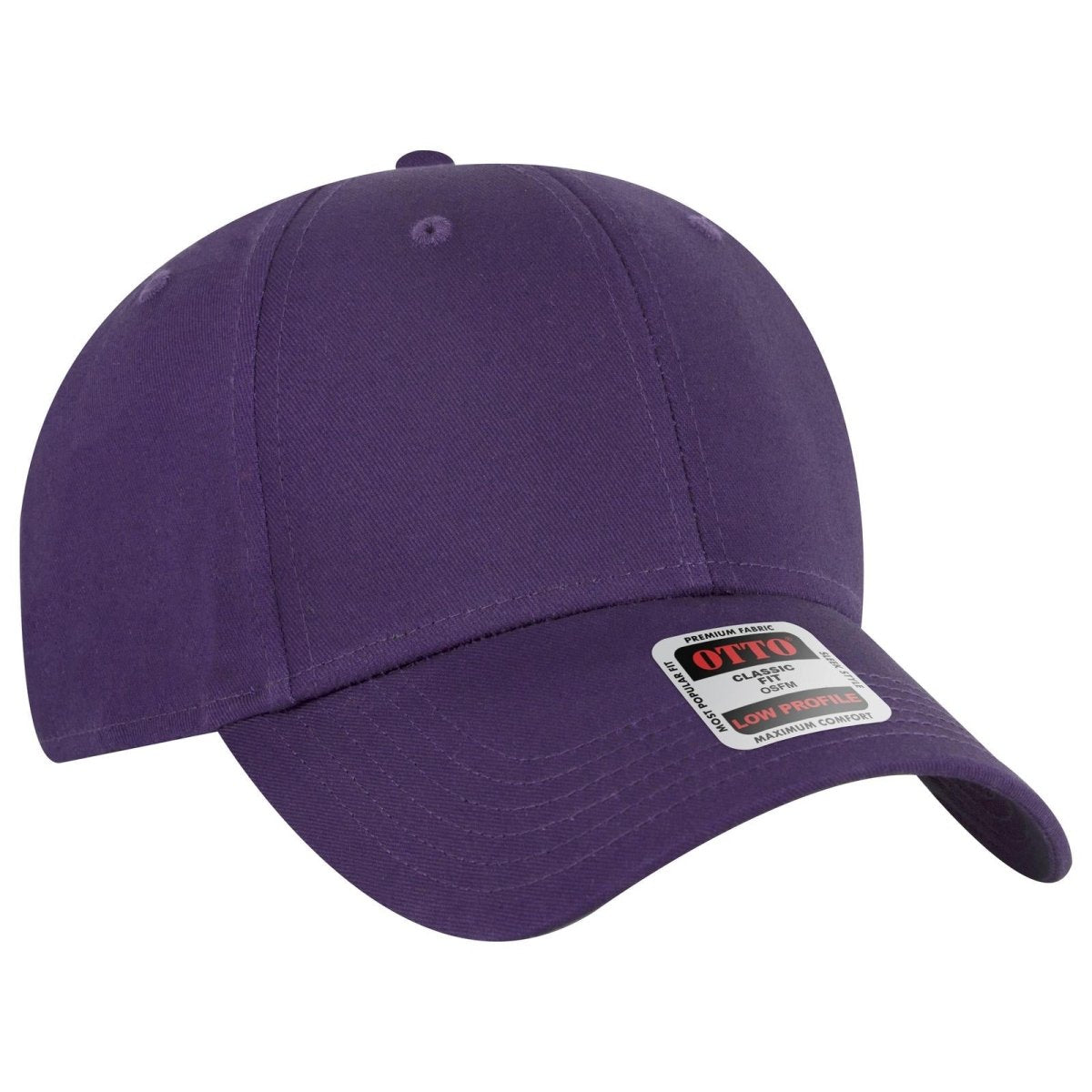 OTTO CAP 6 Panel Low Profile Baseball Cap OTTO 19 - 536 Purple OSFM - Adult Hats