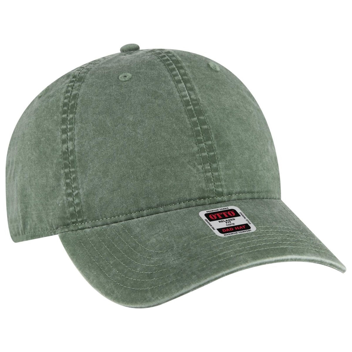 OTTO CAP 6 Panel Low Profile Dad Hat OTTO 18 - 201 Dk. Green OSFM - Adult Hats