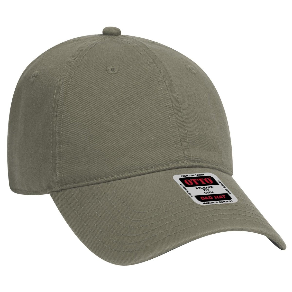 OTTO CAP 6 Panel Low Profile Dad Hat OTTO 18 - 692 Ol. Green OSFM - Adult Hats