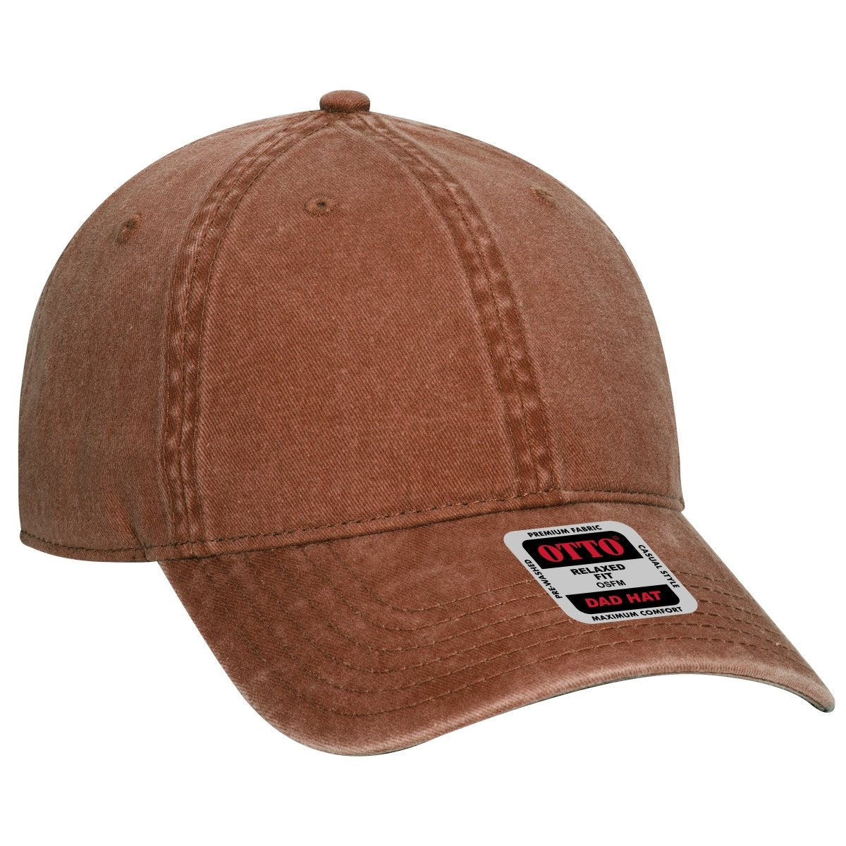OTTO CAP 6 Panel Low Profile Dad Hat OTTO 18 - 711 Tx. Orange OSFM - Adult Hats