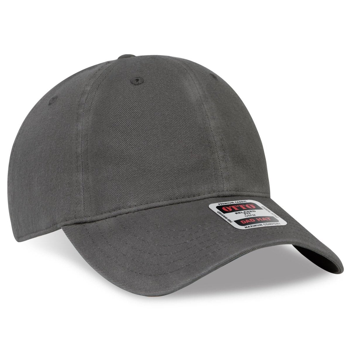 OTTO CAP 6 Panel Low Profile Dad Hat OTTO 18 - 773 Char. Gray OSFM - Adult Hats
