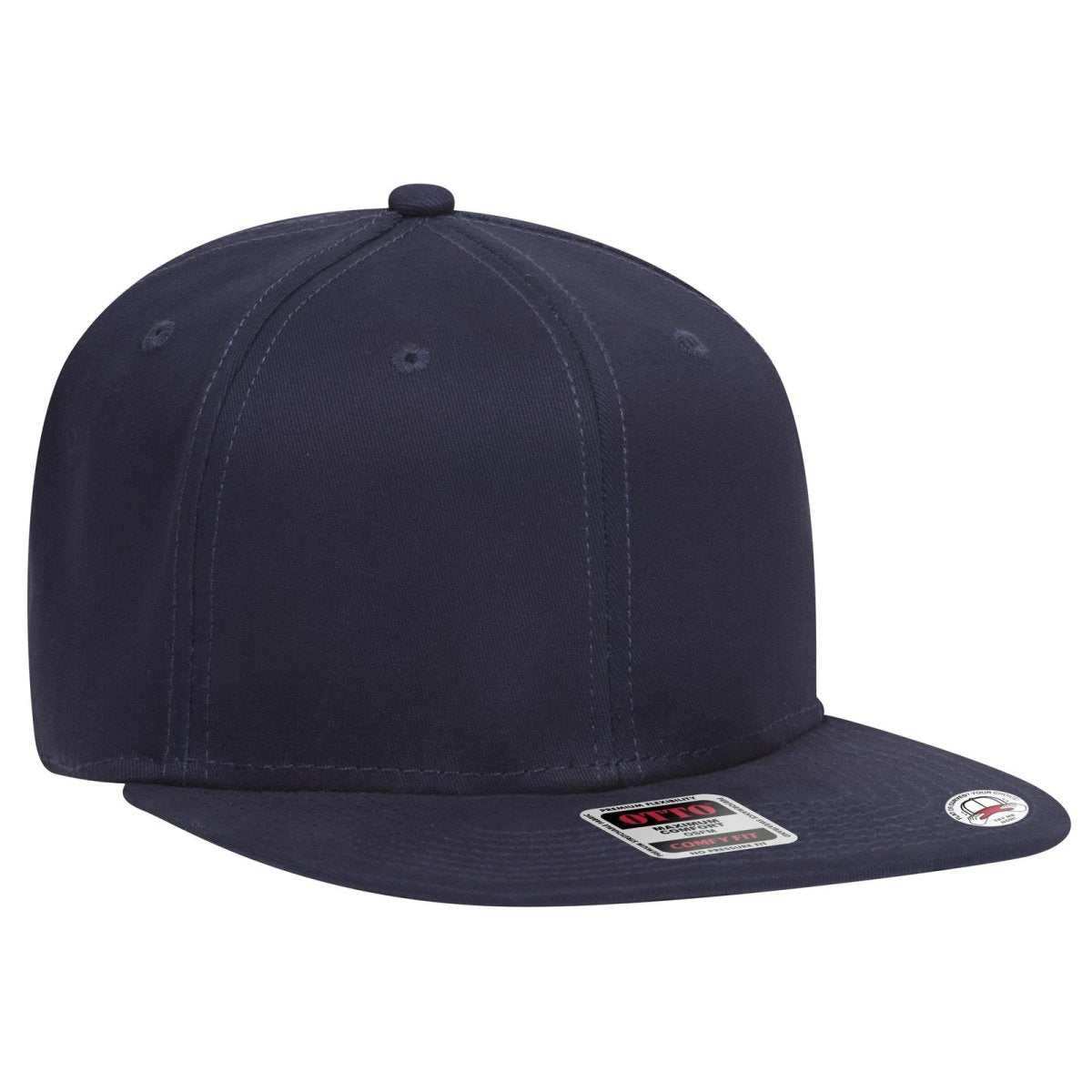 OTTO CAP "OTTO COMFY FIT" 6 Panel Pro Style Snapback Hat OTTO 148 - 1228 Navy OSFM - Adult Hats