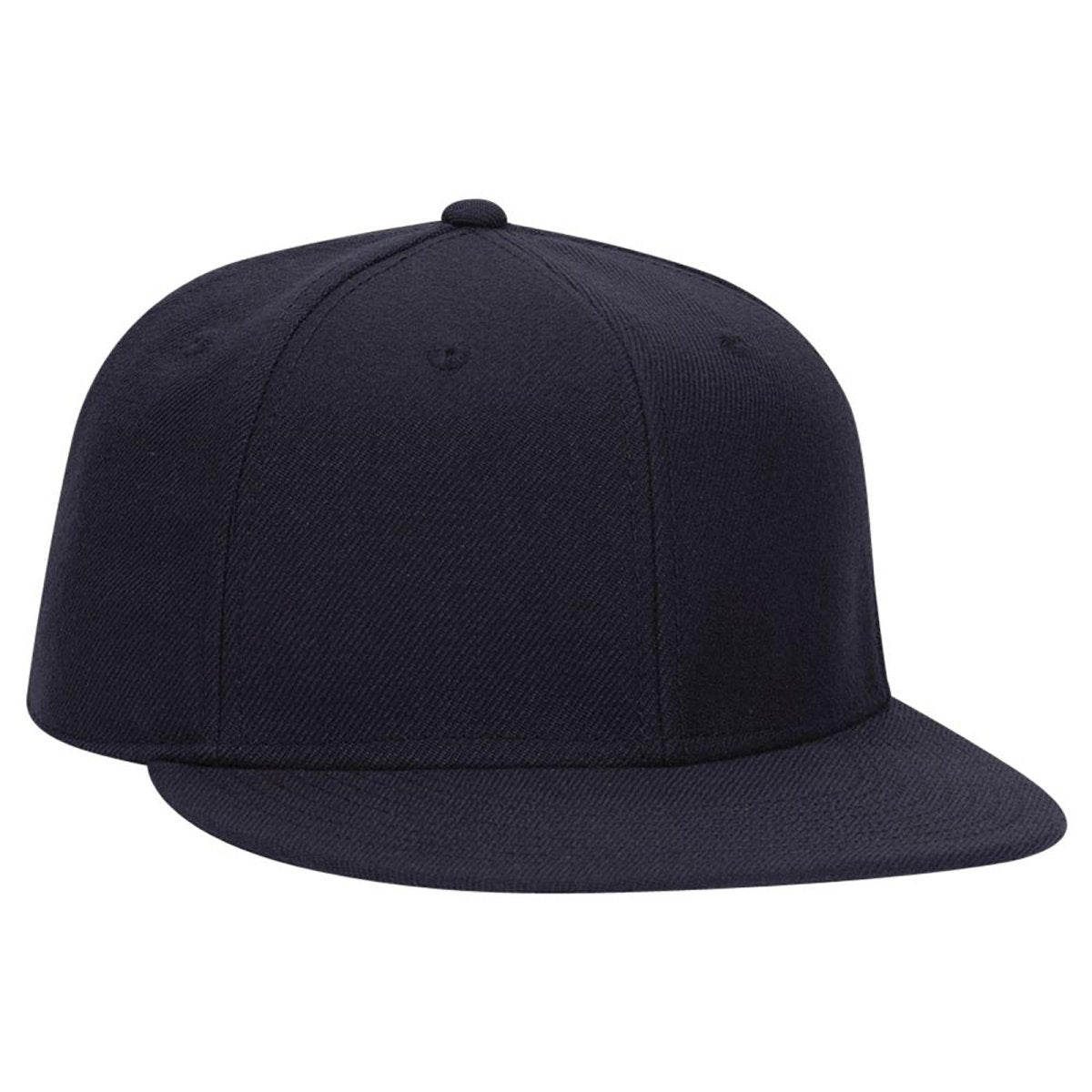 OTTO CAP "OTTO FIT" 6 Panel Mid Profile Flat Visor Baseball Cap OTTO 123 - 969 Navy 7 Visors