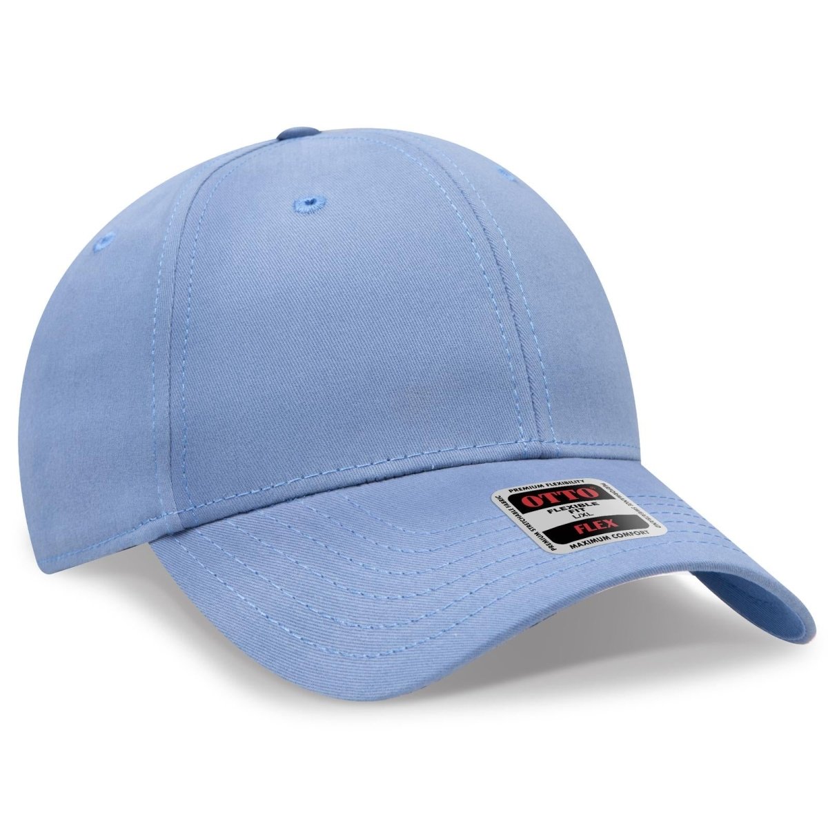 OTTO CAP "OTTO FLEX" Fitted 6 Panel Low Profile Baseball Cap OTTO 11 - 1167 Col. Blue S/M Hats
