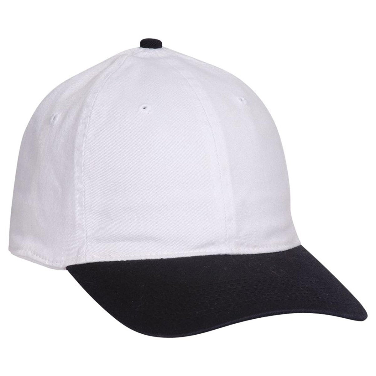 OTTO CAP "OTTO FLEX" Fitted 6 Panel Low Profile Dad Hat OTTO 10 - 275 Blk/Wht L/XL Hats