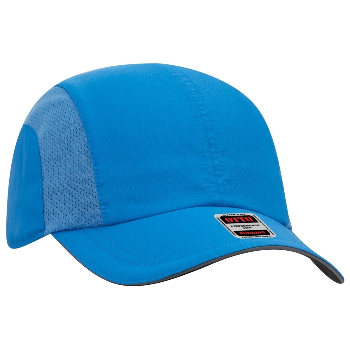 OTTO CAP Reflective 6 Panel Running Cap OTTO 133 - 1240 Neon Blue OSFM - Adult Hats
