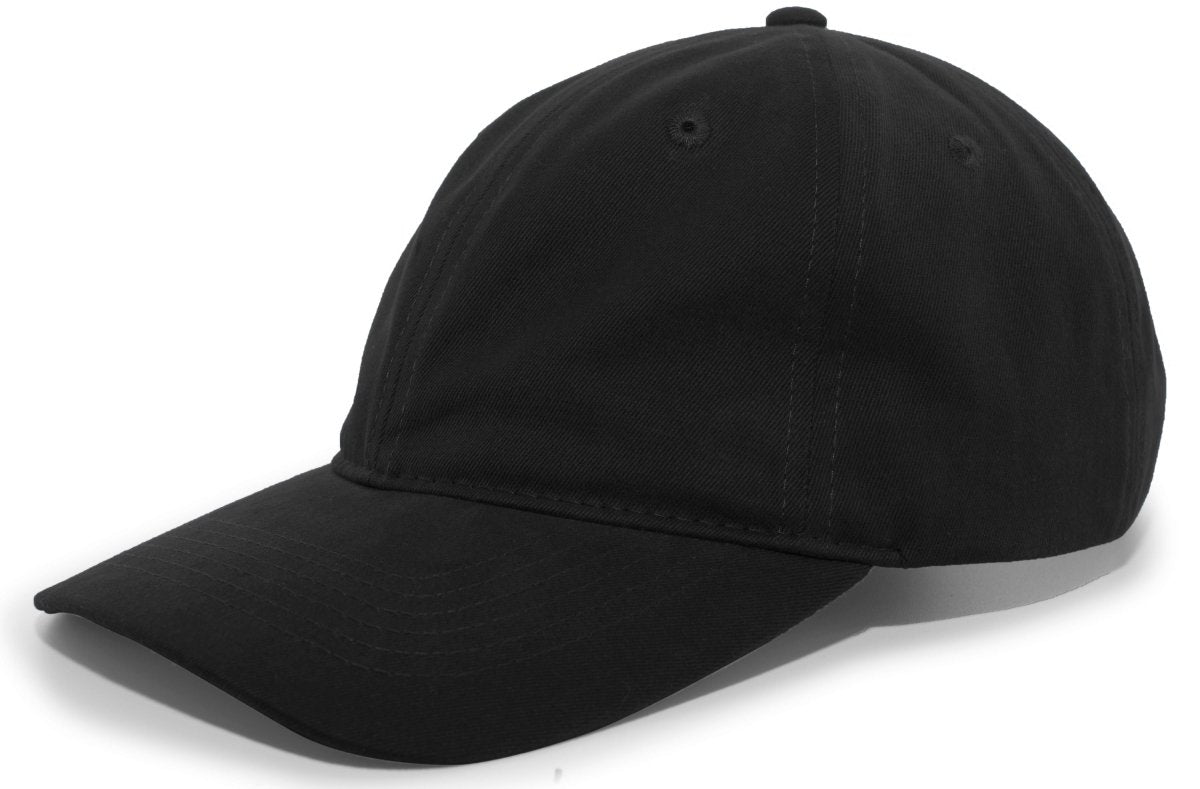 Pacific Headwear Brushed Cotton Twill Buckle Strap Adjustable Cap 201C BLACK OS