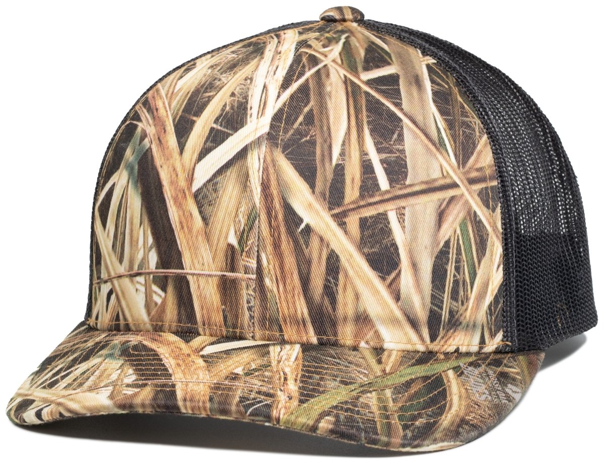 Pacific Headwear Camo Snapback Trucker Cap 108C SHGB/LCC OS