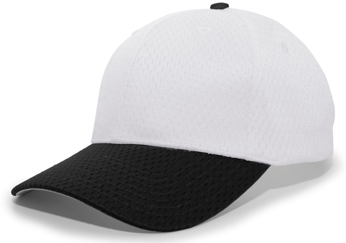 Pacific Headwear Coolport™ Mesh Hook - And - Loop Adjustable Cap - Pacific Headwear 805M SILVER/BLACK OS