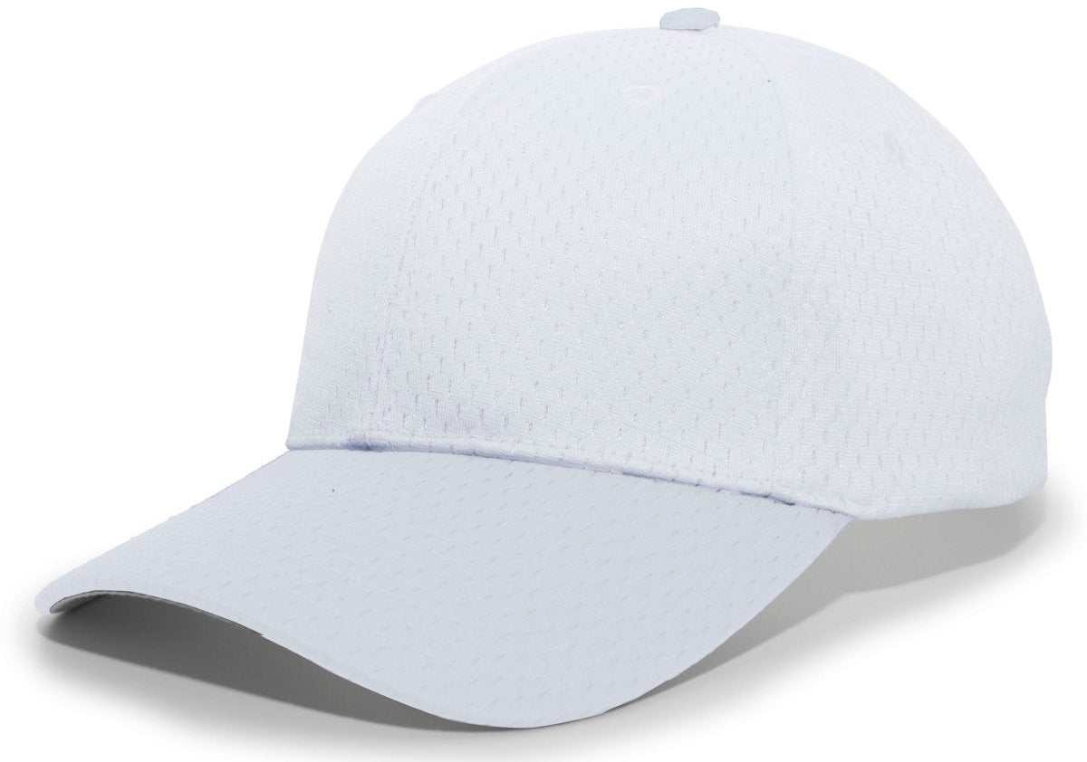 Pacific Headwear Coolport™ Mesh Hook - And - Loop Adjustable Cap - Pacific Headwear 805M WHITE YTH