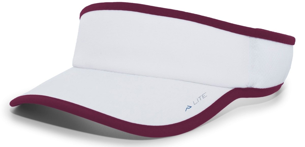 Pacific Headwear LITE ALL - SPORT ACTIVE VISOR 510V WHITE/MAROON OS