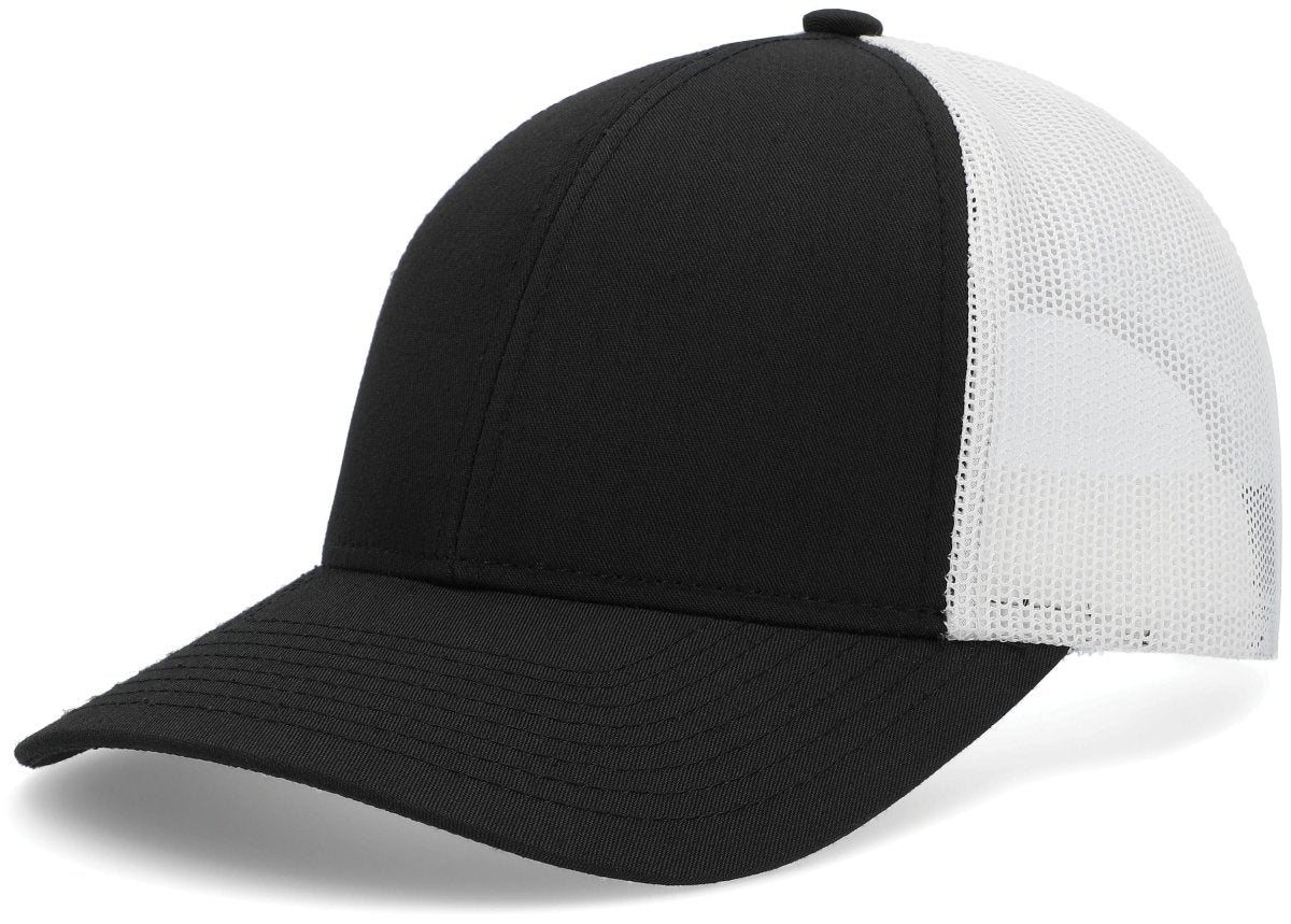 Pacific Headwear Low - Pro Trucker Cap - Pacific Headwear P114 BLACK/WHITE/BLACK YTH