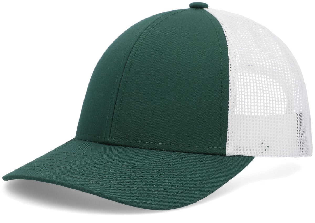 Pacific Headwear Low - Pro Trucker Cap - Pacific Headwear P114 DARK GREEN/WHITE/DARK GREEN OS