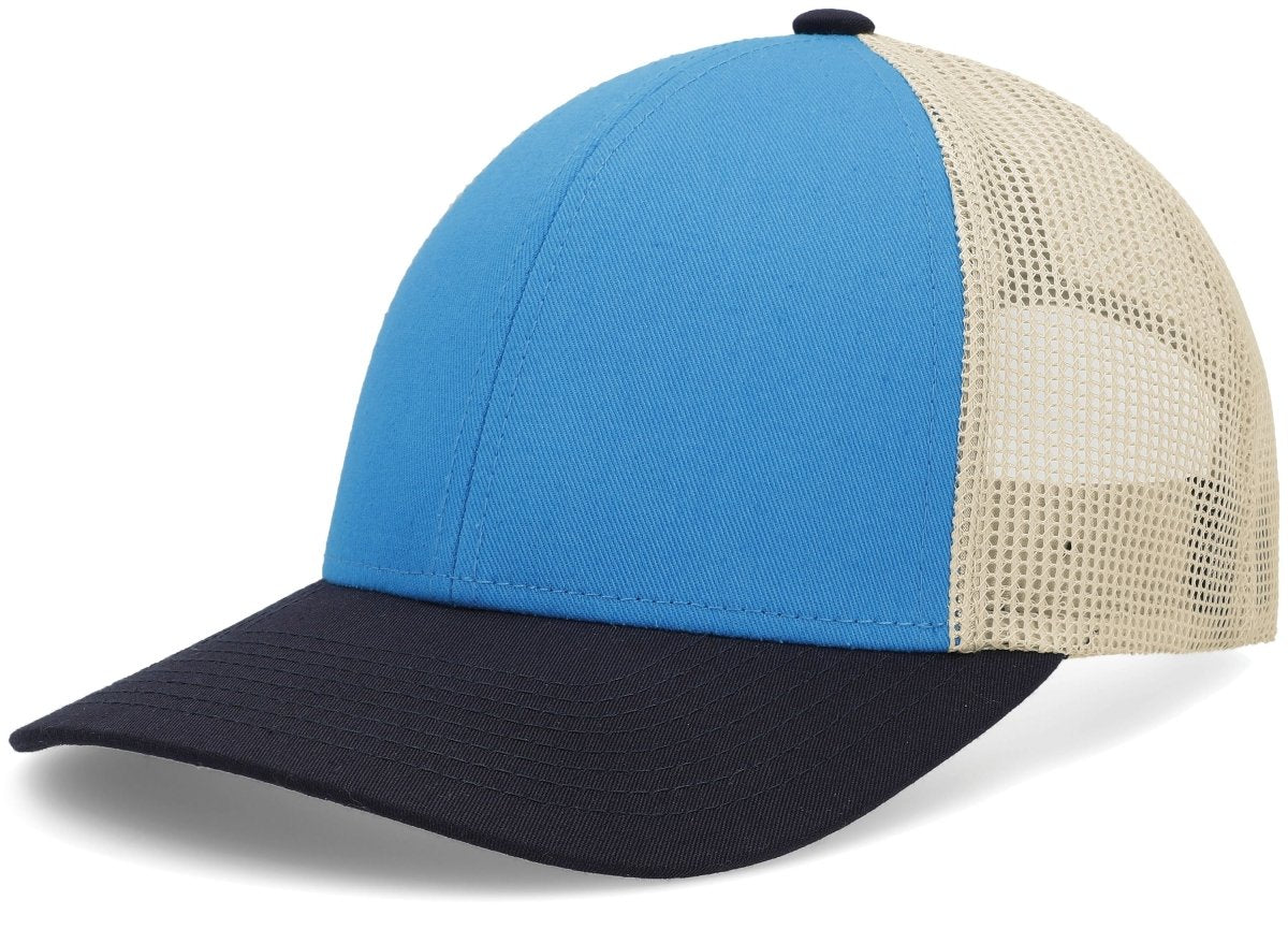Pacific Headwear Low - Pro Trucker Cap - Pacific Headwear P114 PANTHER TEAL/BEIGE/NAVY OS